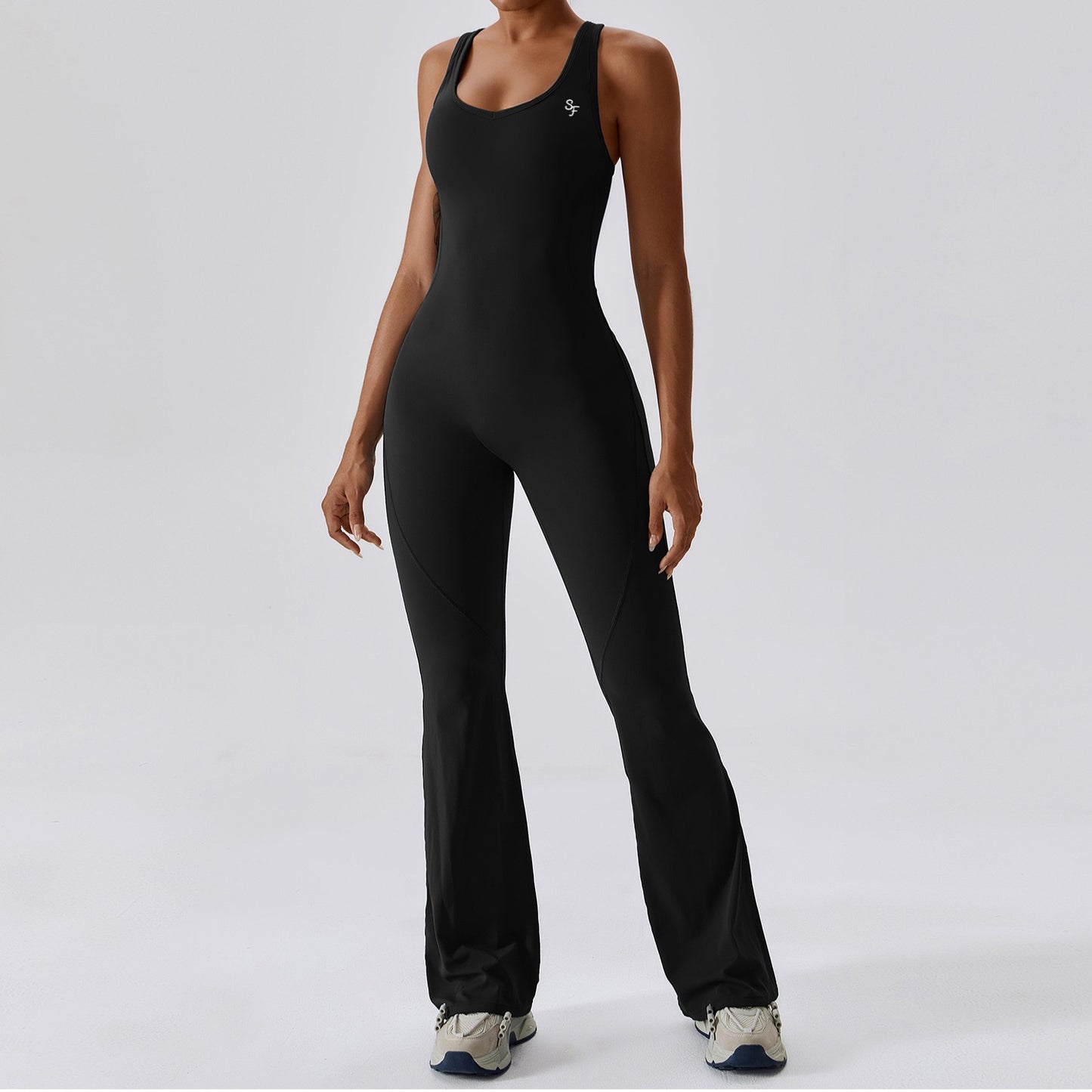 Bell Bottom Open Back Bodysuits
