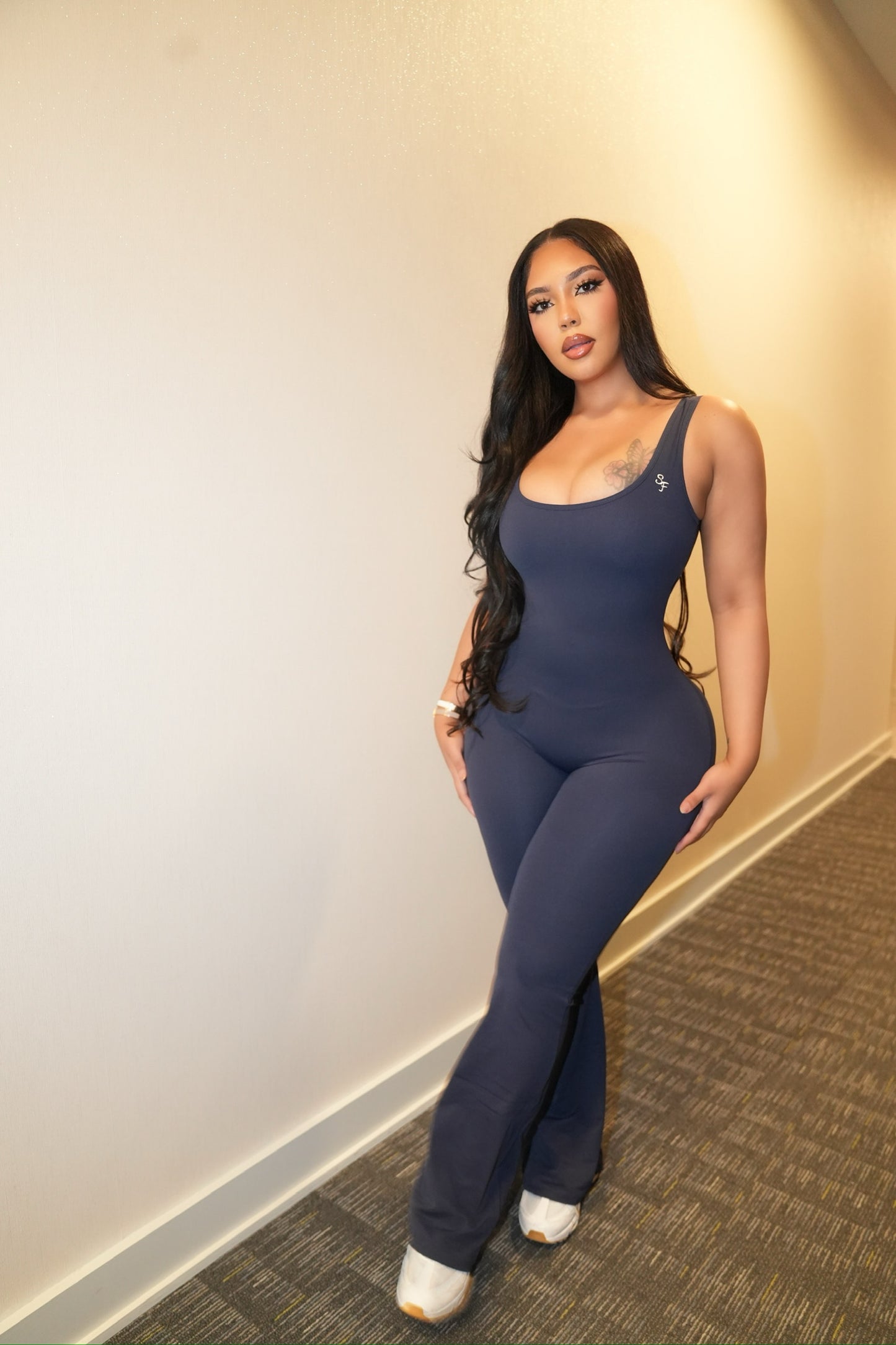 Scrunch Butt Bell Bottom Bodysuit