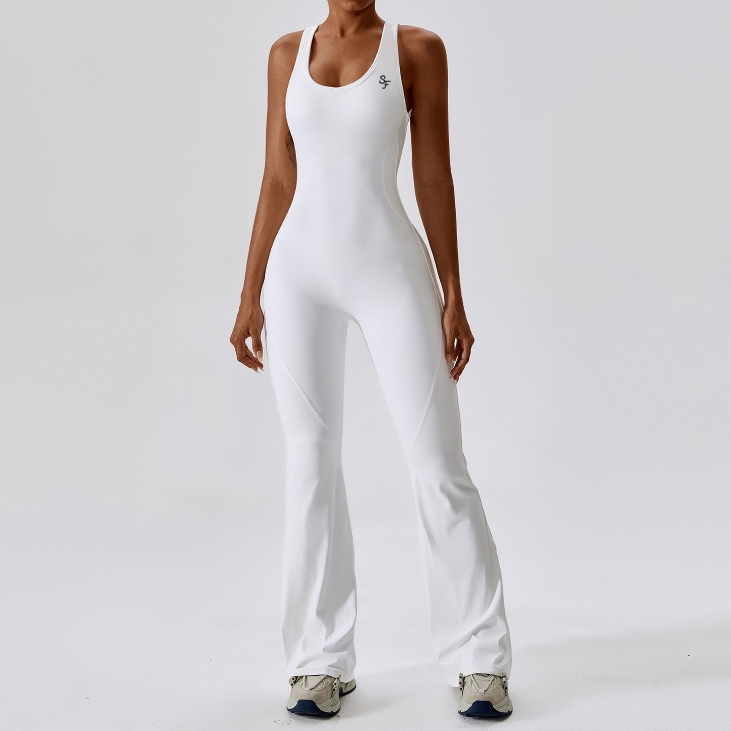 Bell Bottom Open Back Bodysuits
