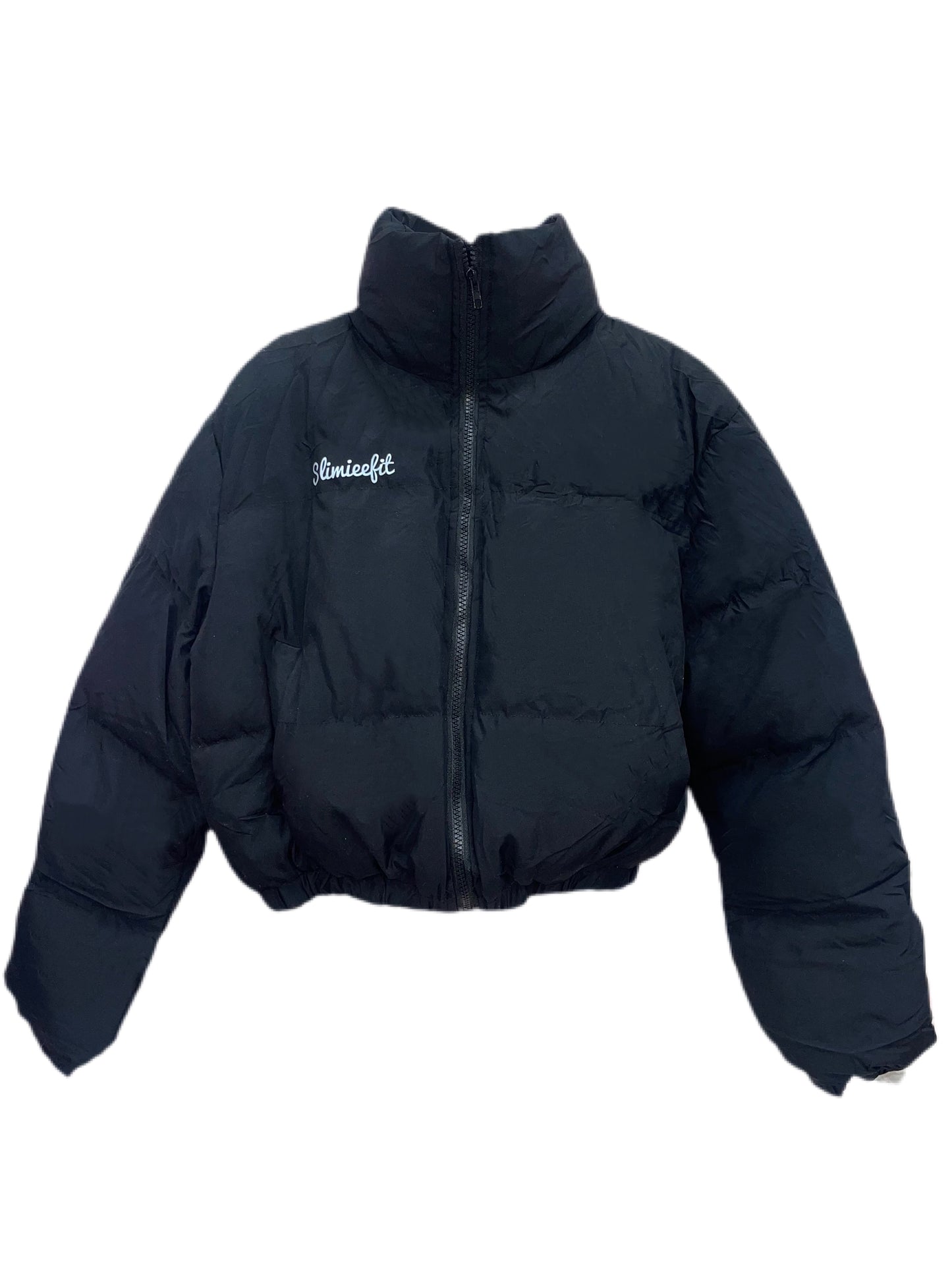 Crop Blubble Jacket Black