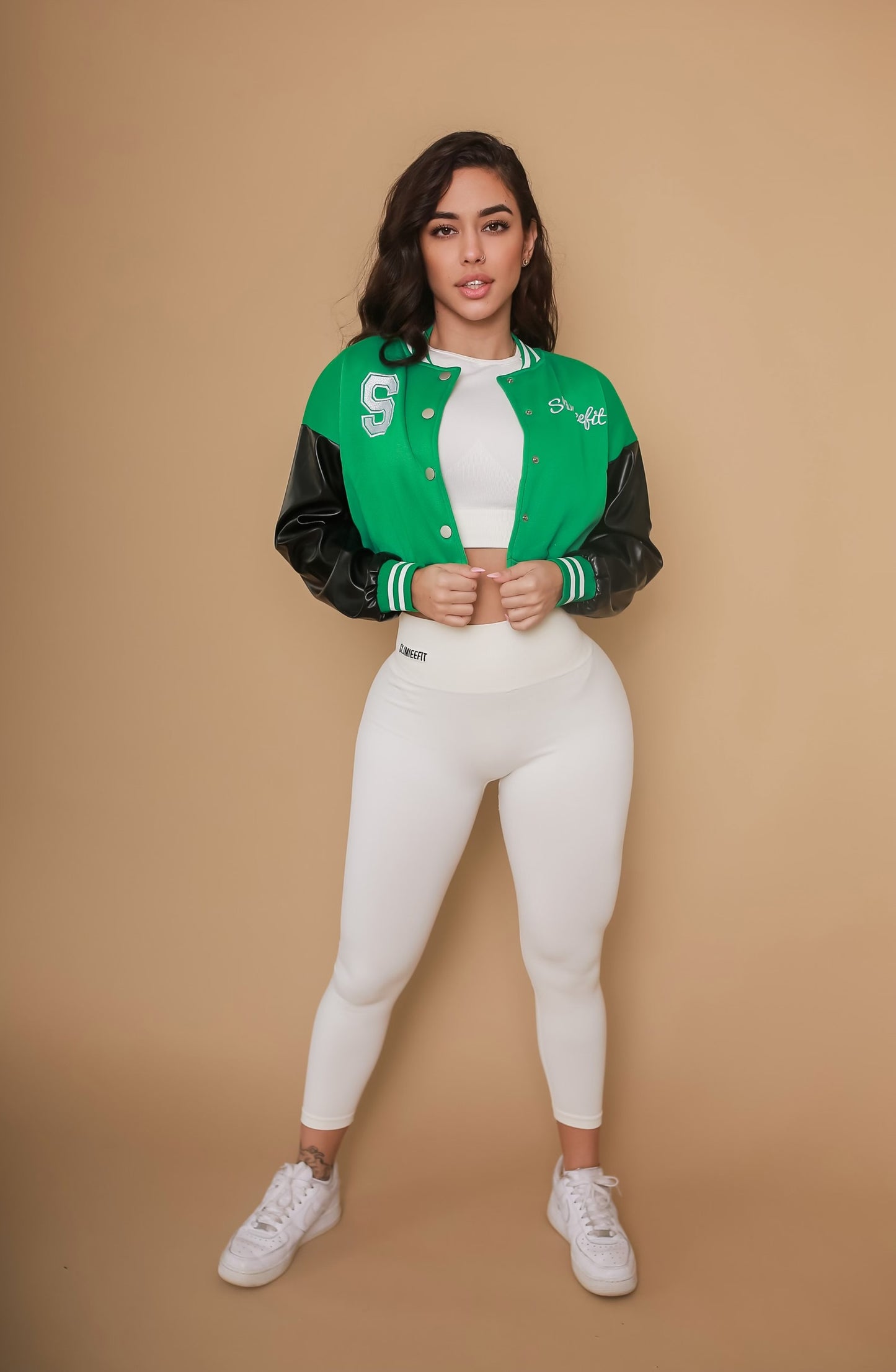Slimieefit Varsity Jacket Green