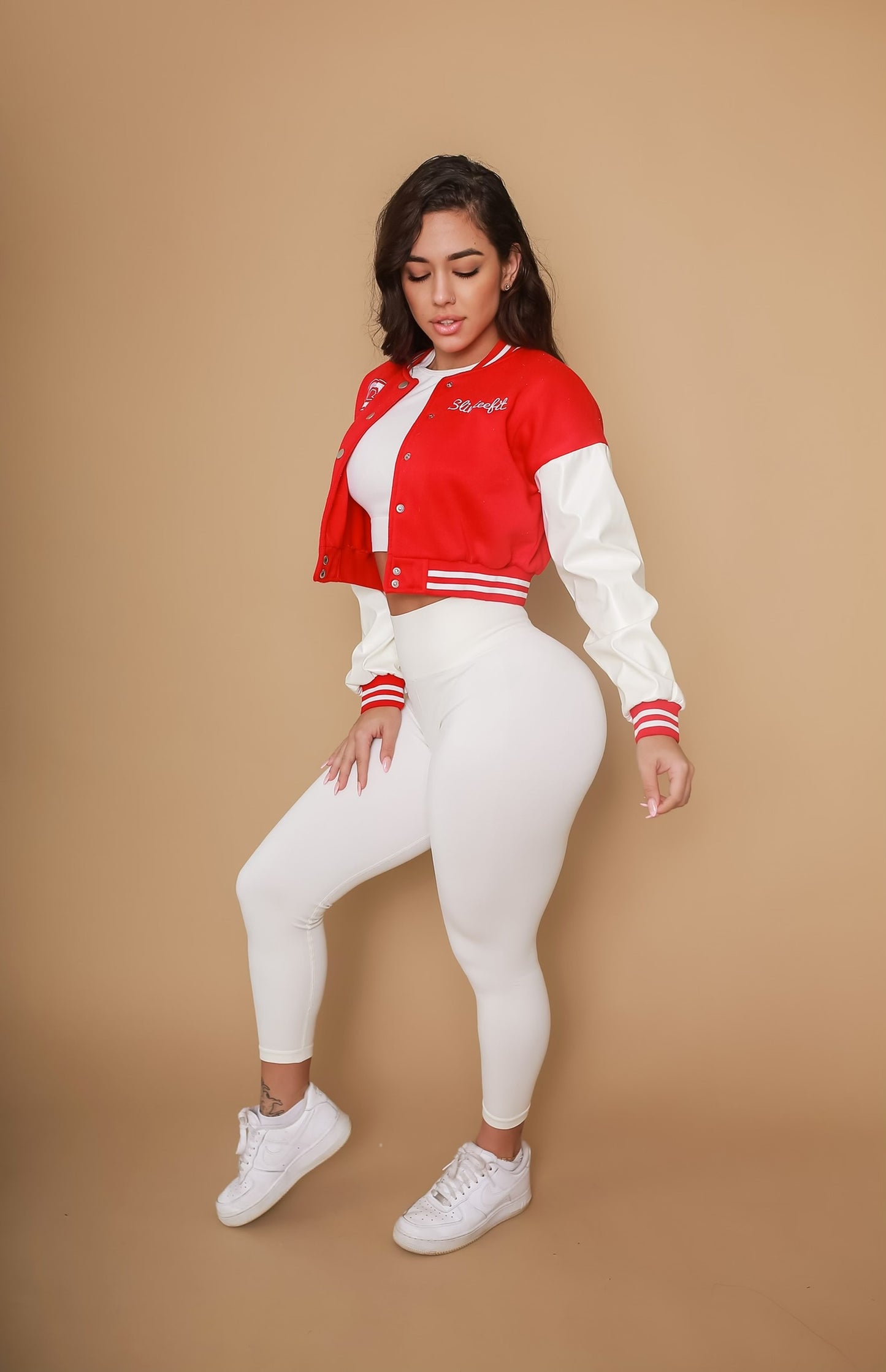 Slimieefit Varsity Jacket Red