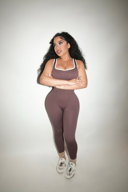 Contrast Openback jumpsuit