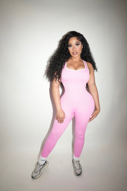 Contrast Openback jumpsuit