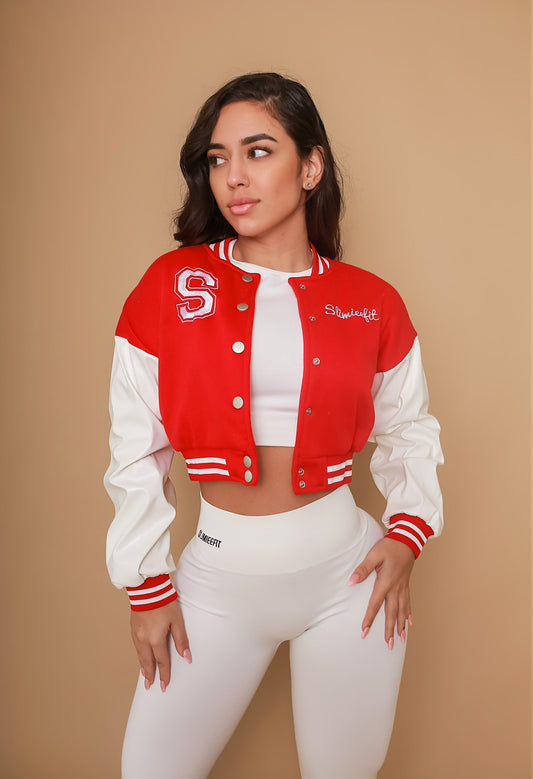 Slimieefit Varsity Jacket Red