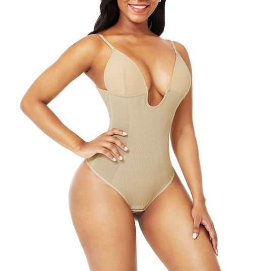 Nude Shape Wear Cleavage Bodysuit