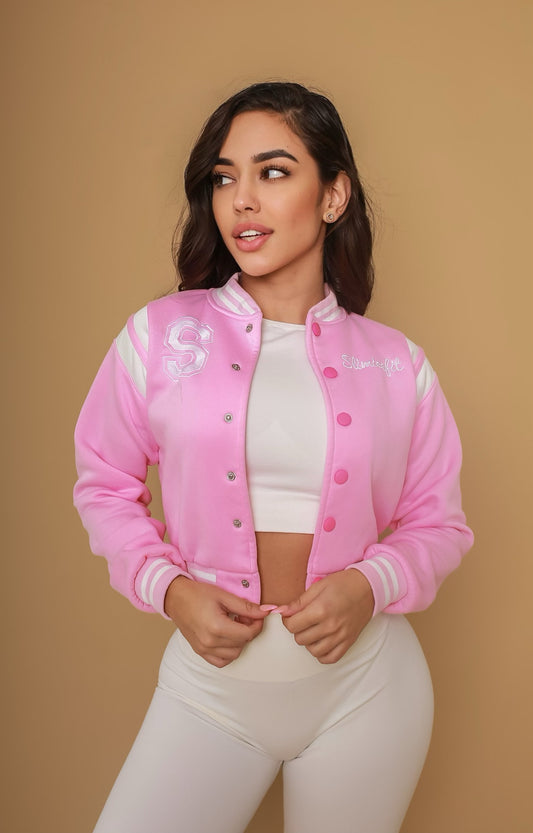 Slimieefit Varsity Jacket Pink