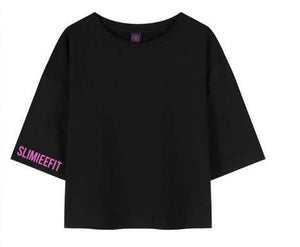 SlimieeFit Crop T-shirt Black