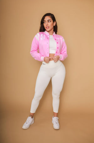 Slimieefit Varsity Jacket Pink