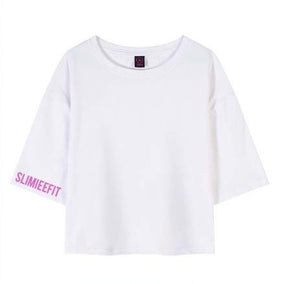 SlimieeFit Crop T-shirt White