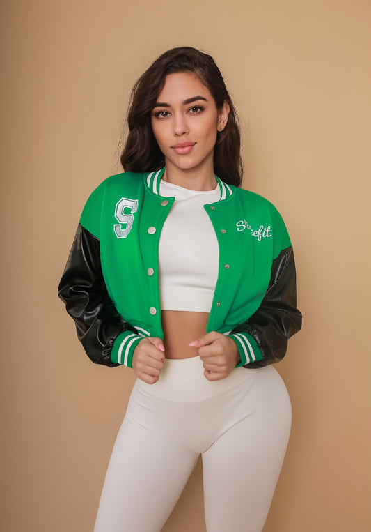 Slimieefit Varsity Jacket Green