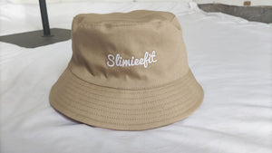 Reversible Bucket Hat Pink & Nude Script Logo